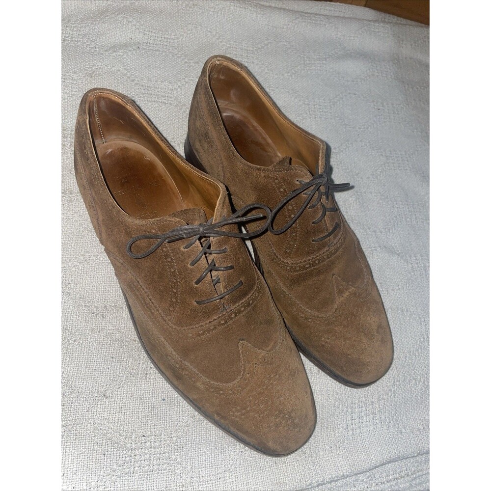Polo Ralph Lauren Men’s Dress Wingtips Size 11D Brown Suede Bench Made England